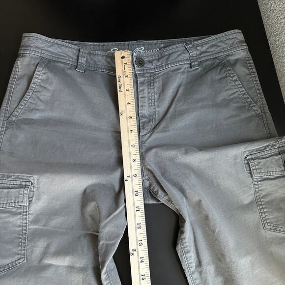 Eddie Bauer Pants 10 Cargo Hiking Gray Mid Rise Outdoors Ripstop Mountain Casual - Picture 6 of 9
